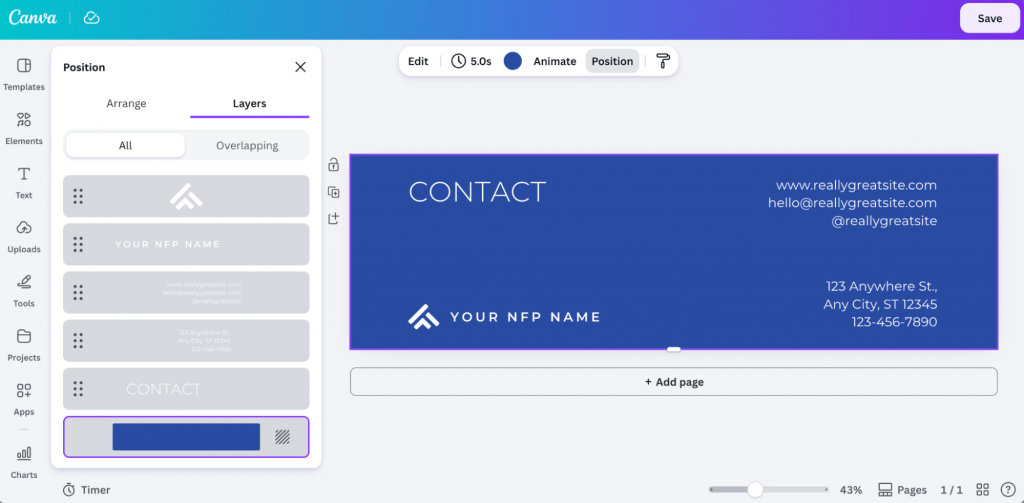 Canva Accessibility Reading Order feature