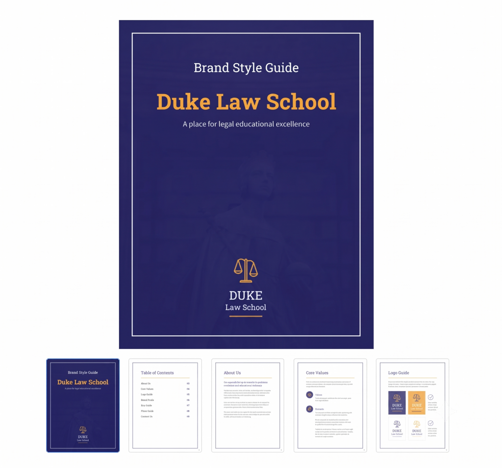 Law School Brand Style Guide eBook Template