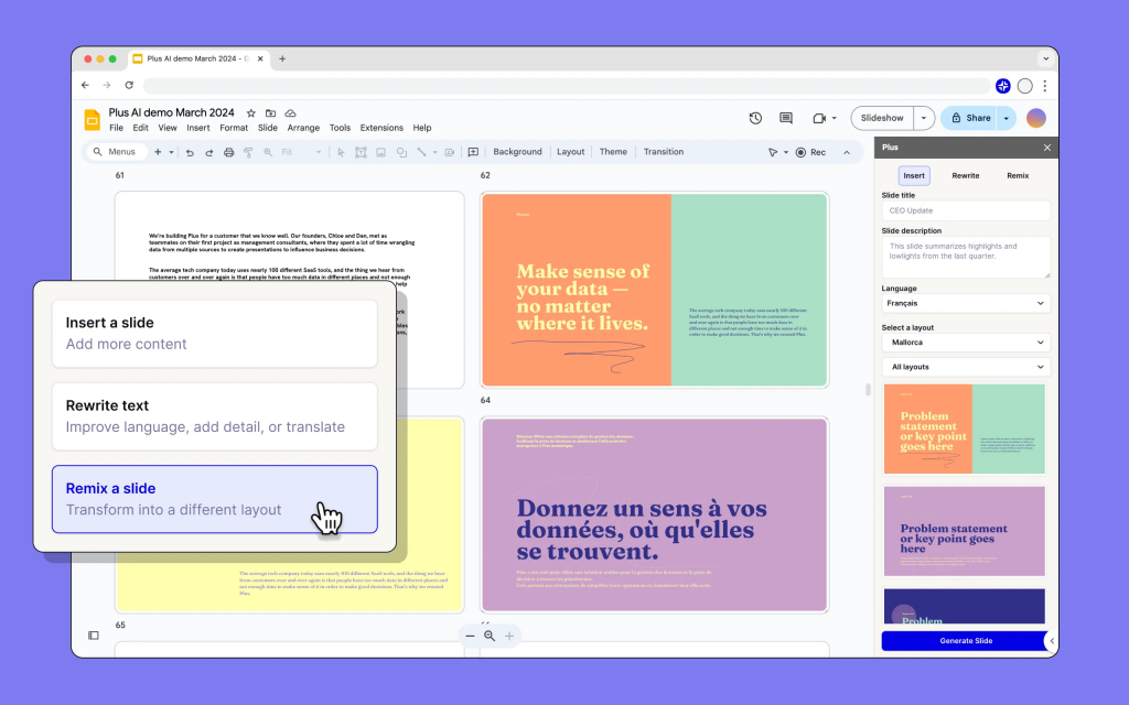 Plus AI Presentation Generator