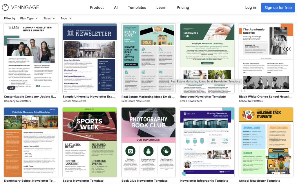 Venngage Email Newsletter Templates