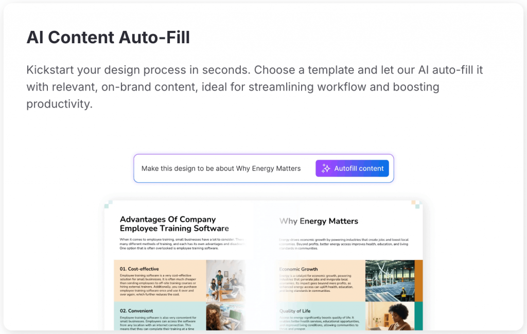 Venngage's AI Infographic Generator comes with better control over export, editing, and verification steps
