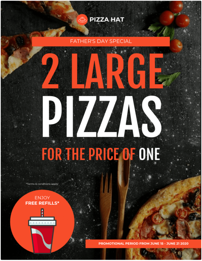 Father's Day Special Pizza Offer Flyer Template