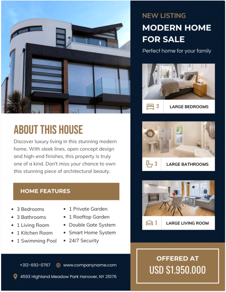 New Property Listing Flyer Template