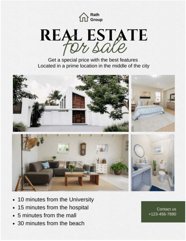 Seashell Real Estate For Sale Flyer Template