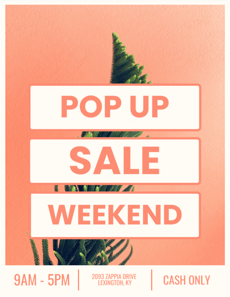 Pop Up Sale Marketing Flyer Template
