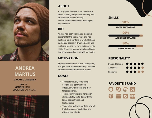 Modern Diagram User Persona Template