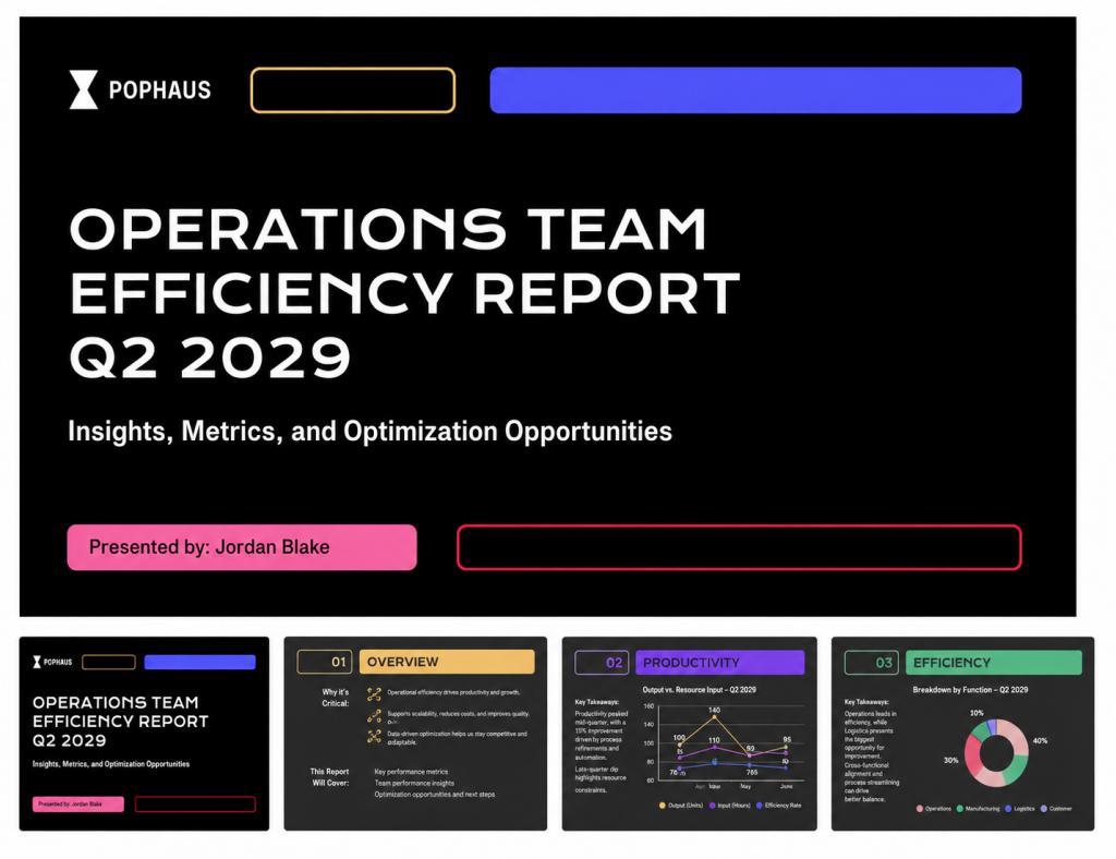 Dark And Colorful Visual Chart Presentation
