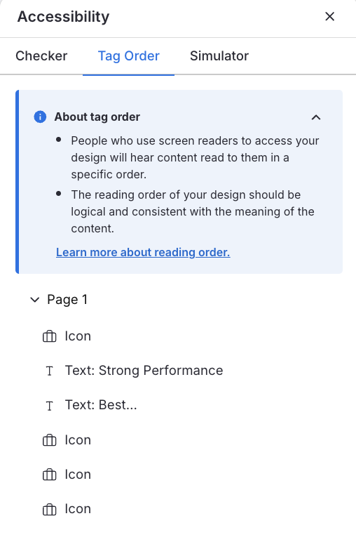 Fix PDF Reading Order in Venngage