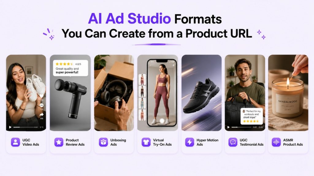 AI Ad Studio Formats on ImagineArt