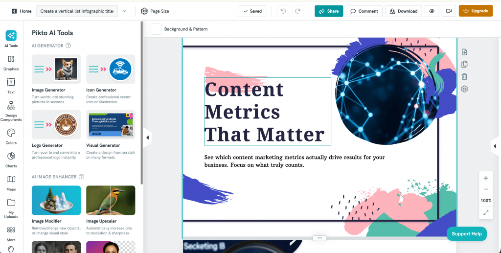 Piktochart AI infographic Generator