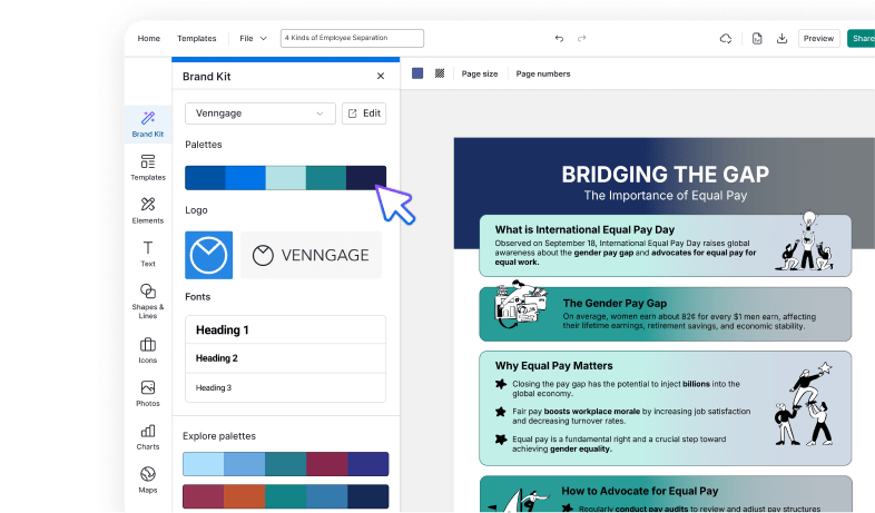 Venngage branding automation feature