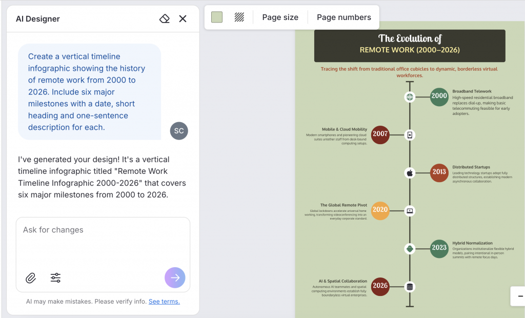 Create a timeline in Venngage