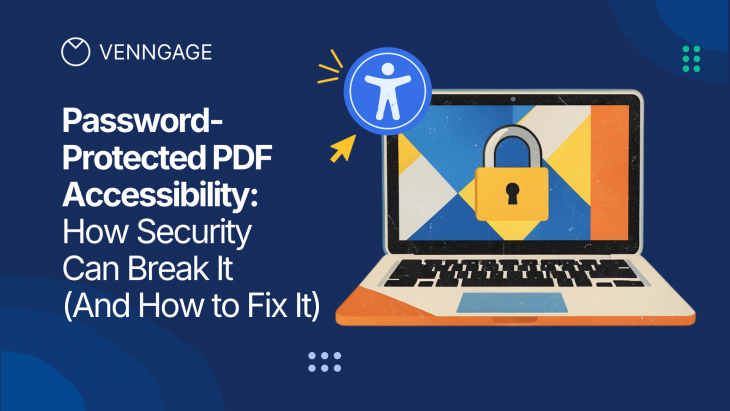 Password-protected PDF accessibility banner with a locked laptop and accessibility icon.