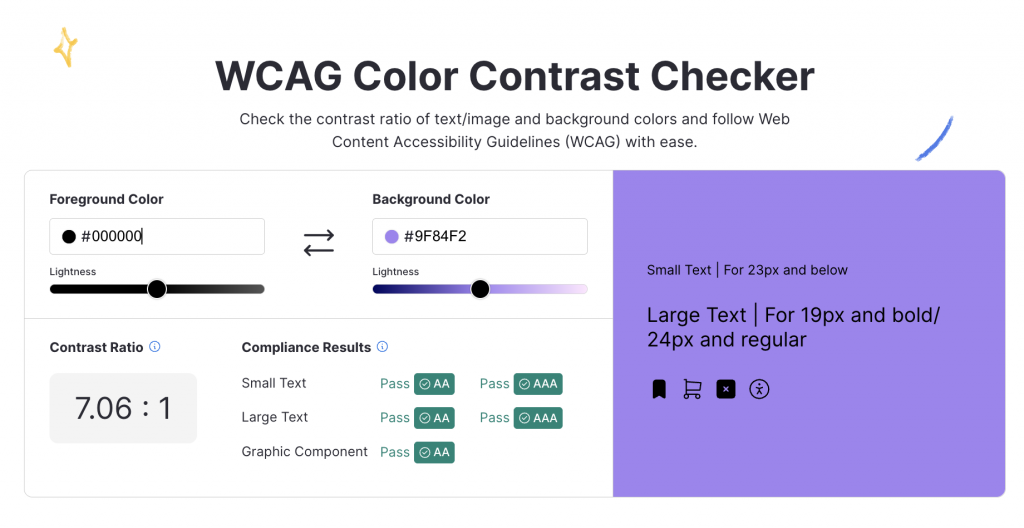 WCAG Color Contrast Checker by Venngage